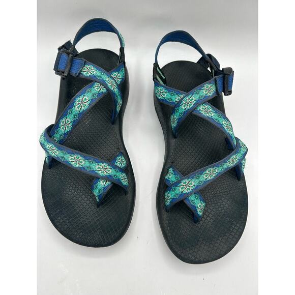 Chaco Z Cloud 2 Sandals Aqua Blue/Black Hiking Comfort J105548 - WMNS Sz 9 - Picture 3 of 10